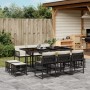 Set de comedor jardín 11 pzas con cojines ratán sintético negro von , Gartensets - Ref: Foro24-3211506, Preis: 459,90 €, Raba...