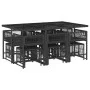 Set de comedor jardín 11 pzas con cojines ratán sintético negro von , Gartensets - Ref: Foro24-3211506, Preis: 518,38 €, Raba...