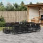 Set comedor de jardín con cojines 15 pzas ratán sintético negro by , Garden sets - Ref: Foro24-3211531, Price: 725,52 €, Disc...