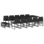 Set comedor de jardín con cojines 15 pzas ratán sintético negro by , Garden sets - Ref: Foro24-3211531, Price: 725,52 €, Disc...