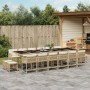 Set comedor de jardín 17 pzas con cojines ratán sintético beige by , Garden sets - Ref: Foro24-3211546, Price: 876,86 €, Disc...