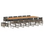 Set comedor de jardín 17 pzas y cojines ratán sintético gris by , Garden sets - Ref: Foro24-3211550, Price: 968,47 €, Discoun...