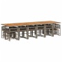 Set comedor de jardín 17 pzas y cojines ratán sintético gris by , Garden sets - Ref: Foro24-3211550, Price: 968,47 €, Discoun...