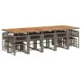 Set comedor de jardín con cojines 15 pzas ratán sintético gris de , Conjuntos de jardín - Ref: Foro24-3211538, Precio: 940,91...