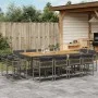 Set comedor de jardín con cojines 13 pzas ratán sintético gris by , Garden sets - Ref: Foro24-3211586, Price: 907,54 €, Disco...