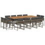 Set comedor de jardín con cojines 13 pzas ratán sintético gris by , Garden sets - Ref: Foro24-3211586, Price: 792,84 €, Disco...
