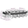 Set comedor de jardín con cojines 13 pzas ratán sintético gris by , Garden sets - Ref: Foro24-3211586, Price: 907,54 €, Disco...