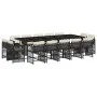 Set comedor de jardín con cojines 15 pzas ratán sintético negro de , Conjuntos de jardín - Ref: Foro24-3211770, Precio: 1,00 ...