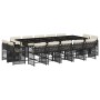 Set comedor de jardín con cojines 15 pzas ratán sintético negro de , Conjuntos de jardín - Ref: Foro24-3211770, Precio: 893,9...