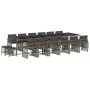 Set comedor de jardín 17 pzas y cojines ratán sintético gris by , Garden sets - Ref: Foro24-3211724, Price: 1,00 €, Discount: %