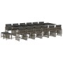 Set comedor de jardín 17 pzas y cojines ratán sintético gris by , Garden sets - Ref: Foro24-3211724, Price: 924,31 €, Discoun...