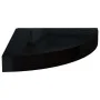 Glossy black MDF corner floating shelf 25x25x3.8 cm by vidaXL, Shelves and shelves - Ref: Foro24-323889, Price: 18,74 €, Disc...