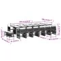 Set comedor de jardín 17 pzas y cojines ratán sintético gris by , Garden sets - Ref: Foro24-3211724, Price: 1,00 €, Discount: %