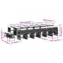 Set comedor de jardín 17 pzas y cojines ratán sintético gris by , Garden sets - Ref: Foro24-3211724, Price: 924,31 €, Discoun...