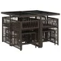 Essgruppe für den Garten, 9-teilig, mit braunen Kissen aus synthetischem Rattan. von , Gartensets - Ref: Foro24-3211677, Prei...
