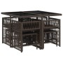 Set comedor para jardín 9 pzas y cojines ratán sintético marrón by , Garden sets - Ref: Foro24-3211677, Price: 367,36 €, Disc...