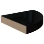 Glossy black MDF corner floating shelf 25x25x3.8 cm by vidaXL, Shelves and shelves - Ref: Foro24-323889, Price: 18,74 €, Disc...