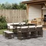 Set comedor de jardín 11 pzas y cojines ratán sintético marrón de , Conjuntos de jardín - Ref: Foro24-3211689, Precio: 570,13...