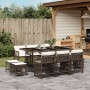 Set comedor de jardín 11 pzas y cojines ratán sintético marrón by , Garden sets - Ref: Foro24-3211689, Price: 506,93 €, Disco...