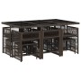 Set comedor de jardín 11 pzas y cojines ratán sintético marrón by , Garden sets - Ref: Foro24-3211689, Price: 506,93 €, Disco...