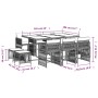 Set comedor de jardín 11 pzas y cojines ratán sintético marrón by , Garden sets - Ref: Foro24-3211689, Price: 506,93 €, Disco...