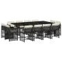 Set comedor de jardín con cojines 13 pzas ratán sintético negro by , Garden sets - Ref: Foro24-3211758, Price: 866,95 €, Disc...