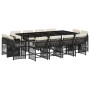 Set comedor de jardín con cojines 13 pzas ratán sintético negro by , Garden sets - Ref: Foro24-3211758, Price: 784,83 €, Disc...