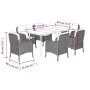 Set de comedor de jardín 7 pzas y cojines ratán sintético negro by , Garden sets - Ref: Foro24-3211910, Price: 698,57 €, Disc...