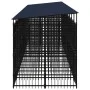Outdoor dog kennel with a steel roof, 18.43 m² by , Dog kennels and fences - Ref: Foro24-3097955, Price: 3,00 €, Discount: %