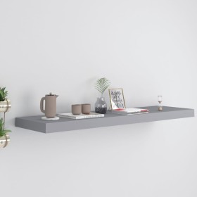Graues schwebendes Wandregal aus MDF, 90 x 23,5 x 3,8 cm von vidaXL, Regale und Regale - Ref: Foro24-323859, Preis: 28,39 €, ...