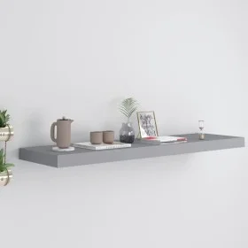 Gray MDF floating wall shelf 90x23.5x3.8 cm by vidaXL, Shelves and shelves - Ref: Foro24-323859, Price: 27,83 €, Discount: %