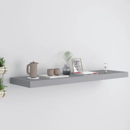 Gray MDF floating wall shelf 90x23.5x3.8 cm by vidaXL, Shelves and shelves - Ref: Foro24-323859, Price: 27,83 €, Discount: %