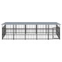 Außenzwinger mit Stahldach 9,38 m² von , Hundehütten und Zäune - Ref: Foro24-3124610, Preis: 881,19 €, Rabatt: %