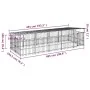 Outdoor dog kennel with steel roof 9.38 m² by , Dog kennels and fences - Ref: Foro24-3124610, Price: 855,59 €, Discount: %