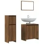 3-piece bathroom furniture set made of brown oak plywood by , Bathroom furniture - Ref: Foro24-3143933, Price: 117,29 €, Disc...