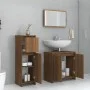 3-piece bathroom furniture set made of brown oak plywood by , Bathroom furniture - Ref: Foro24-3143933, Price: 117,29 €, Disc...