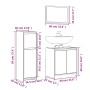 3-teiliges Badezimmermöbelset aus Eichenholz-Sperrholz in Braun. von , Badezimmermöbel - Ref: Foro24-3143933, Preis: 119,97 €...