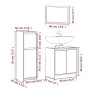 Set de muebles baño 3 pzas madera contrachapada roble marrón de , Muebles de baño - Ref: Foro24-3143933, Precio: 117,29 €, De...