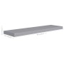Estante flotante de pared MDF gris 90x23,5x3,8 cm de vidaXL, Estantes y estanterías - Ref: Foro24-323859, Precio: 28,39 €