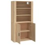 Tall plywood oak-colored sideboard by , Sideboards - Ref: Foro24-3185362, Price: 147,28 €, Discount: %