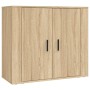 Tall plywood oak-colored sideboard by , Sideboards - Ref: Foro24-3185362, Price: 147,28 €, Discount: %