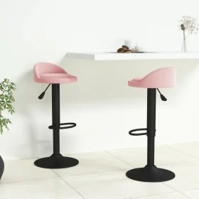 Taburetes de cocina 2 unidades terciopelo rosa de , Taburetes de cocina - Ref: Foro24-333606, Precio: 97,43 €, Descuento: %