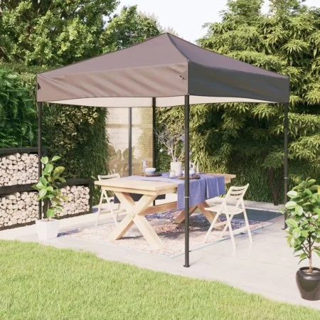 Folding party tent in gray taupe, 2x2 m. by , Tents and gazebos - Ref: Foro24-93498, Price: 96,74 €, Discount: %