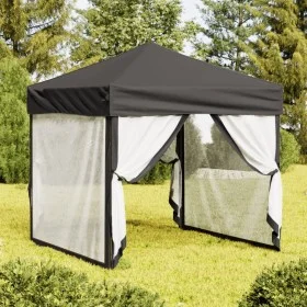 Folding party tent with anthracite gray walls 2x2 m by , Tents and gazebos - Ref: Foro24-93509, Price: 105,79 €, Discount: %