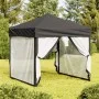 Folding party tent with anthracite gray walls 2x2 m by , Tents and gazebos - Ref: Foro24-93509, Price: 105,79 €, Discount: %