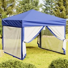 Faltbares Partyzelt mit blauen Seitenwänden 3x3 m. von , Zelte und Pavillons - Ref: Foro24-93528, Preis: 126,92 €, Rabatt: %