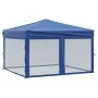 Carpa para fiestas plegable con paredes laterales azul 3x3 m de , Carpas y cenadores - Ref: Foro24-93528, Precio: 126,22 €, D...