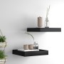 Estante flotante pared 2 uds MDF negro 23x23,5x3,8 cm de vidaXL, Estantes y estanterías - Ref: Foro24-323824, Precio: 21,54 €...