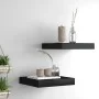Estante flotante pared 2 uds MDF negro 23x23,5x3,8 cm de vidaXL, Estantes y estanterías - Ref: Foro24-323824, Precio: 21,97 €...