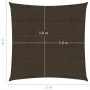 Brown HDPE sail shade 160 g/m² 2x2 m by , Umbrellas - Ref: Foro24-311767, Price: 21,86 €, Discount: %